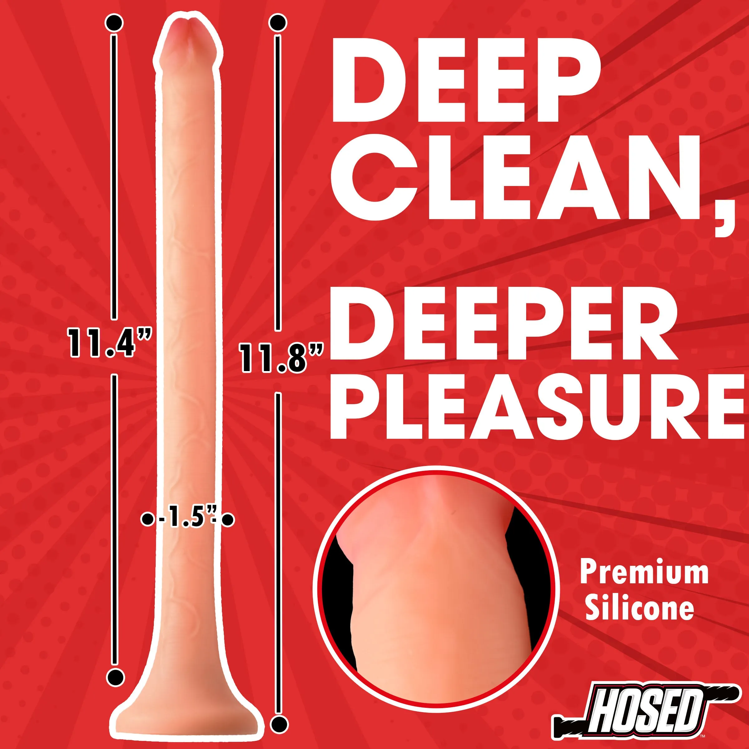 12 Slim Silicone Enema Hose