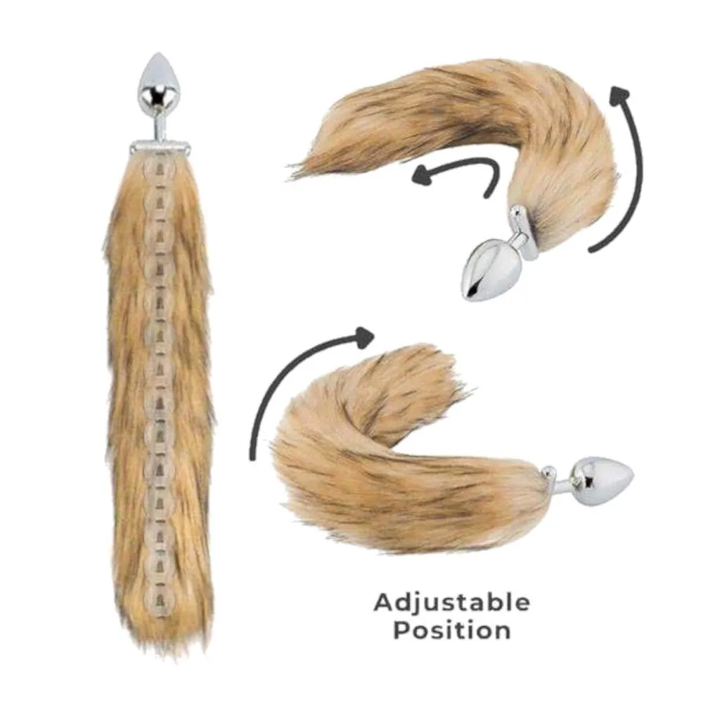 18 Shapeable Brown Fox Tail Plug
