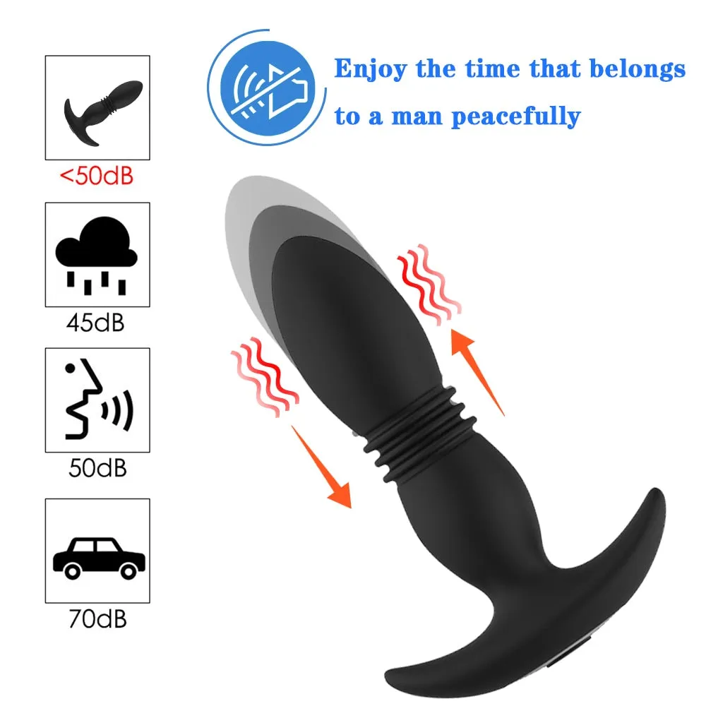 3 Folds Thrusting Vibration Butt Plug & Prostate Massager