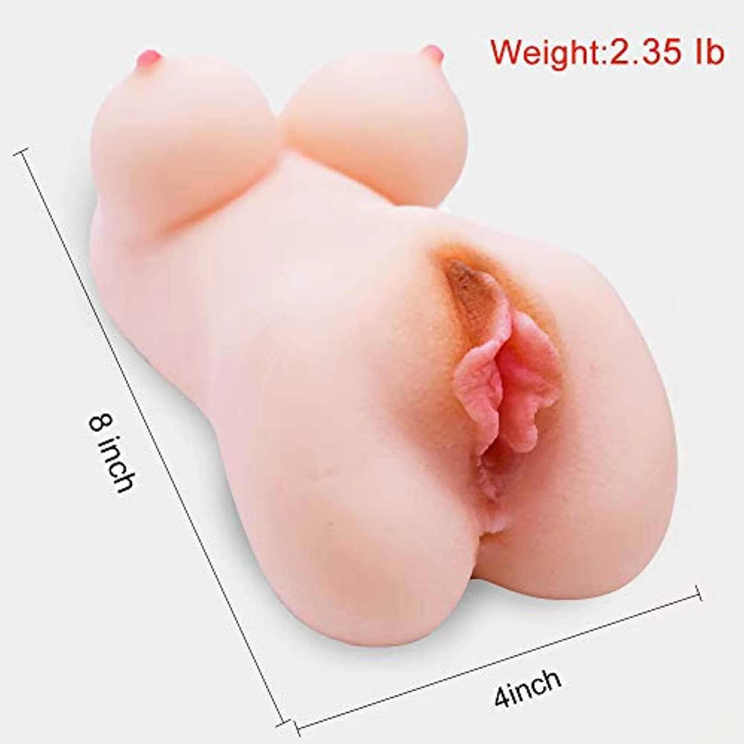 3D Realistic Silicone Boobs Pussy Ass Sex Doll Torso For Masturbation