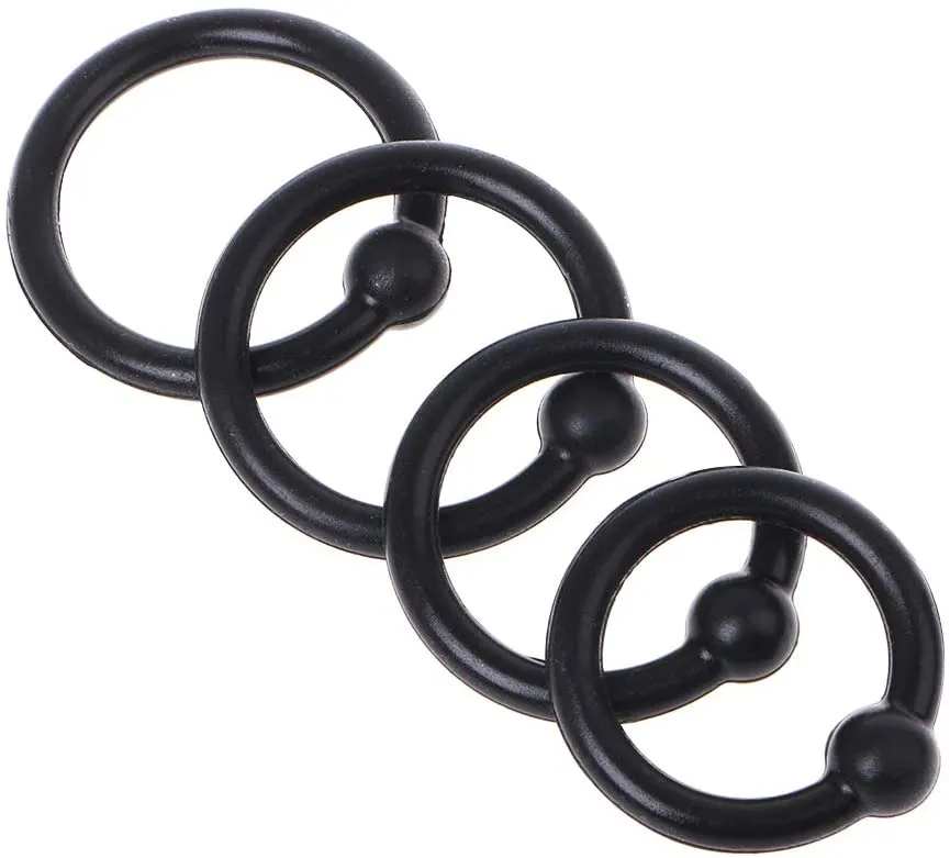 4 Pack Bulldog Flexible Silicone Cock Ring Set | Enhancer Combo | Climax delay