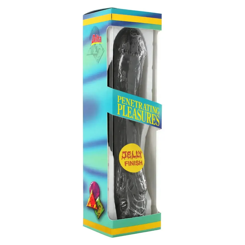 8.5-inch Seven Creations Black Multi Speed Jelly Penis Vibrator