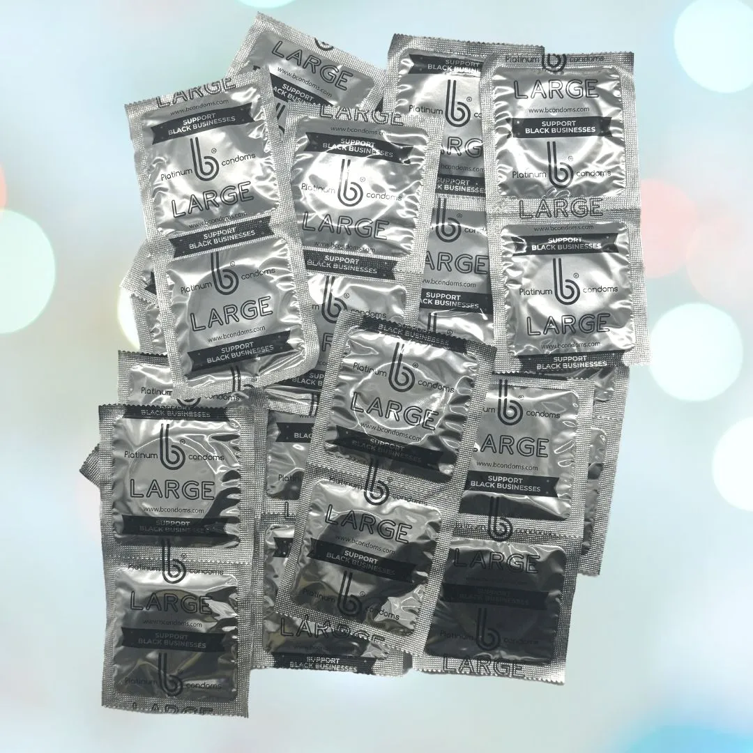 b Condoms Platinum Large Condoms