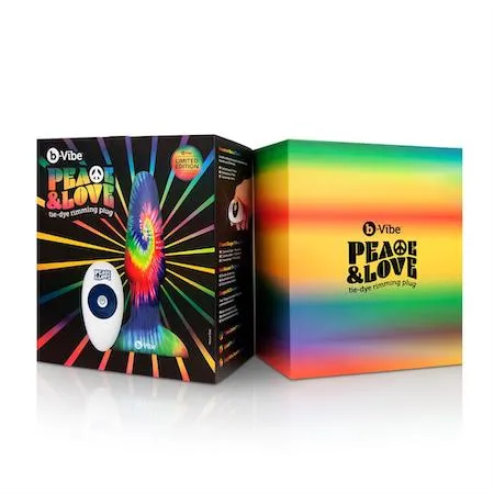 b-Vibe Peace & Love Tie-dye Rimming Plug