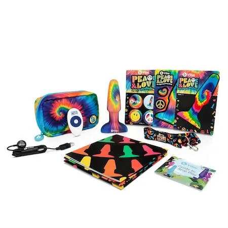b-Vibe Peace & Love Tie-dye Rimming Plug