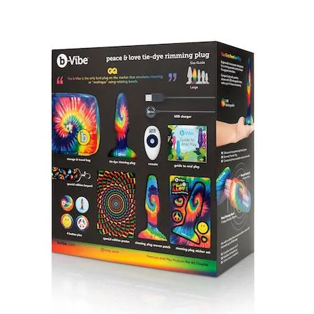 b-Vibe Peace & Love Tie-dye Rimming Plug