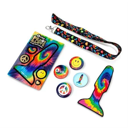 b-Vibe Peace & Love Tie-dye Rimming Plug