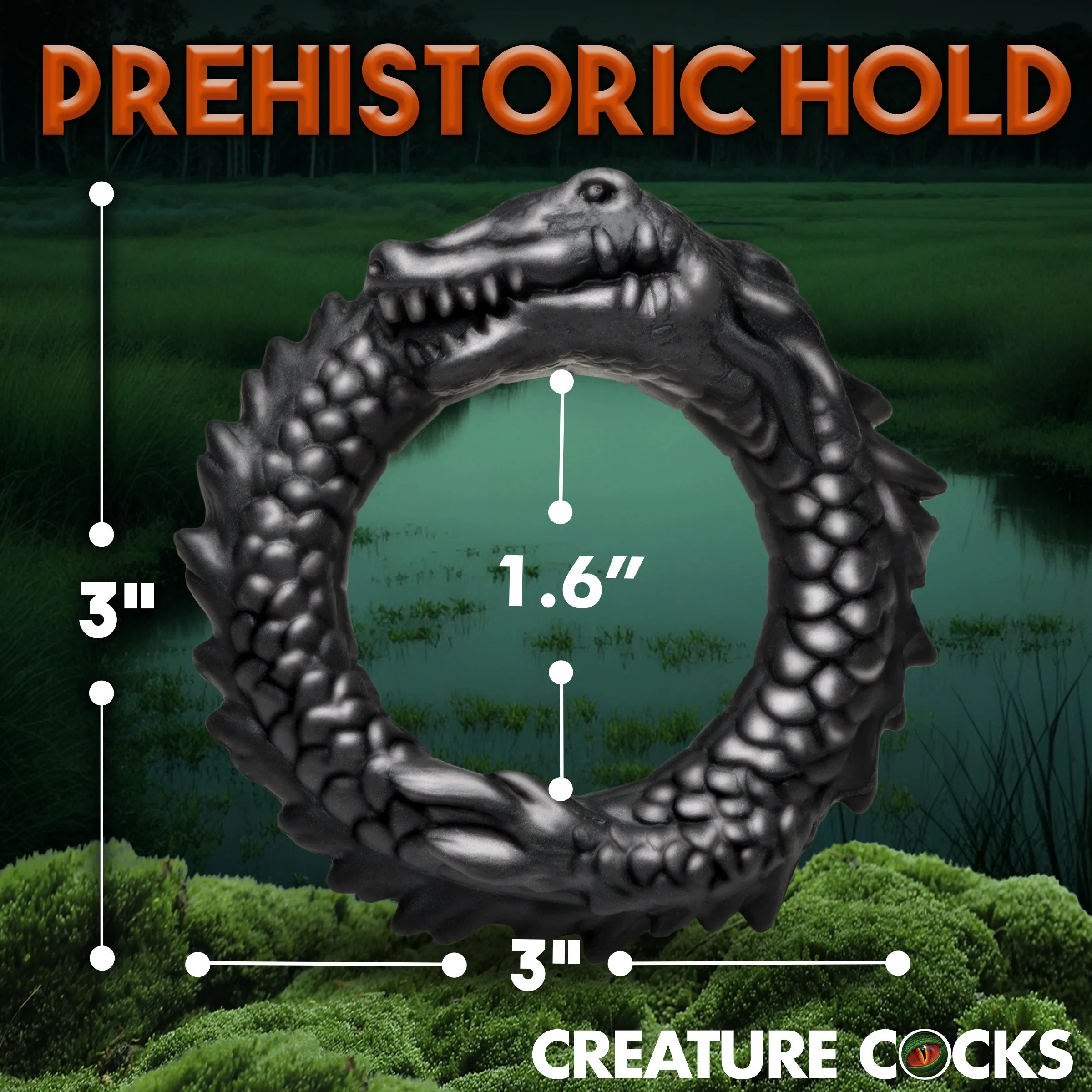 Black Caiman Cock Ring