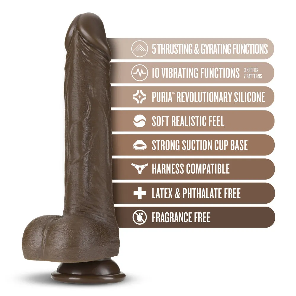 Blush 8.75-Inch Thrusting & Vibrating Realistic Dildo with Suction Cup Base