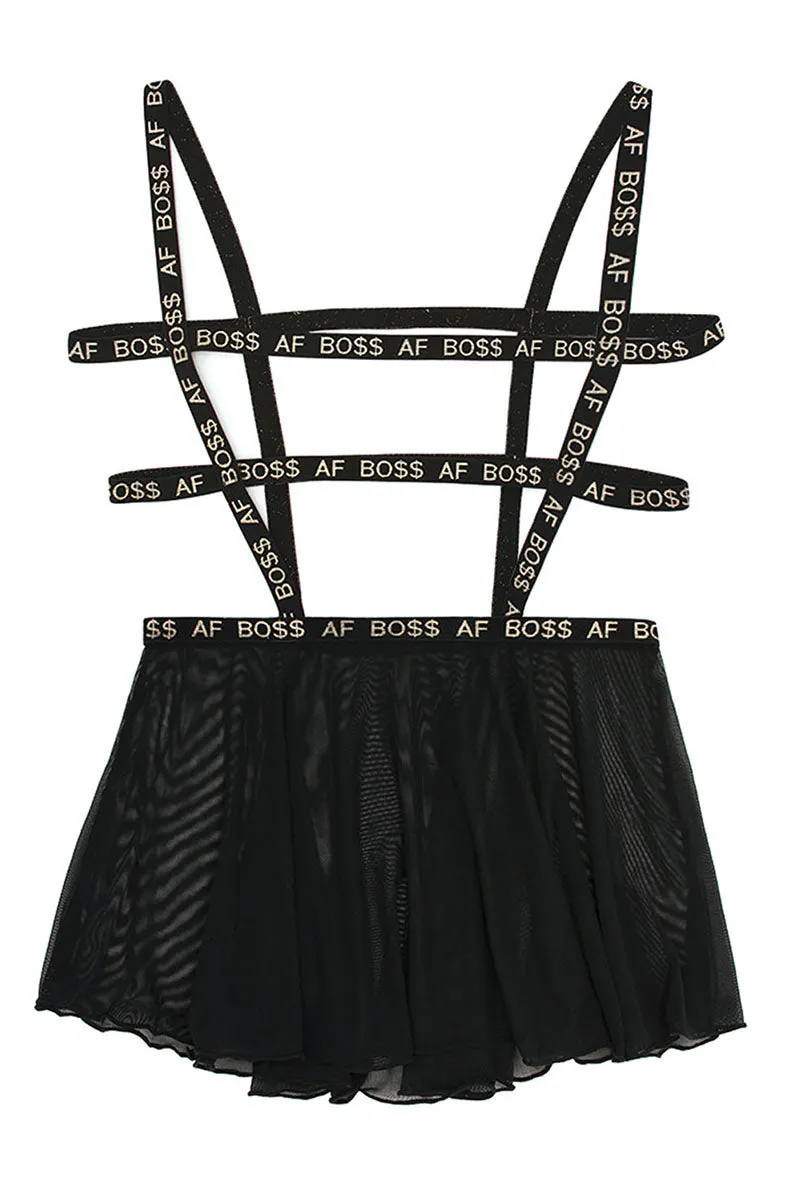 Boss Af Suspender Skater Skirt