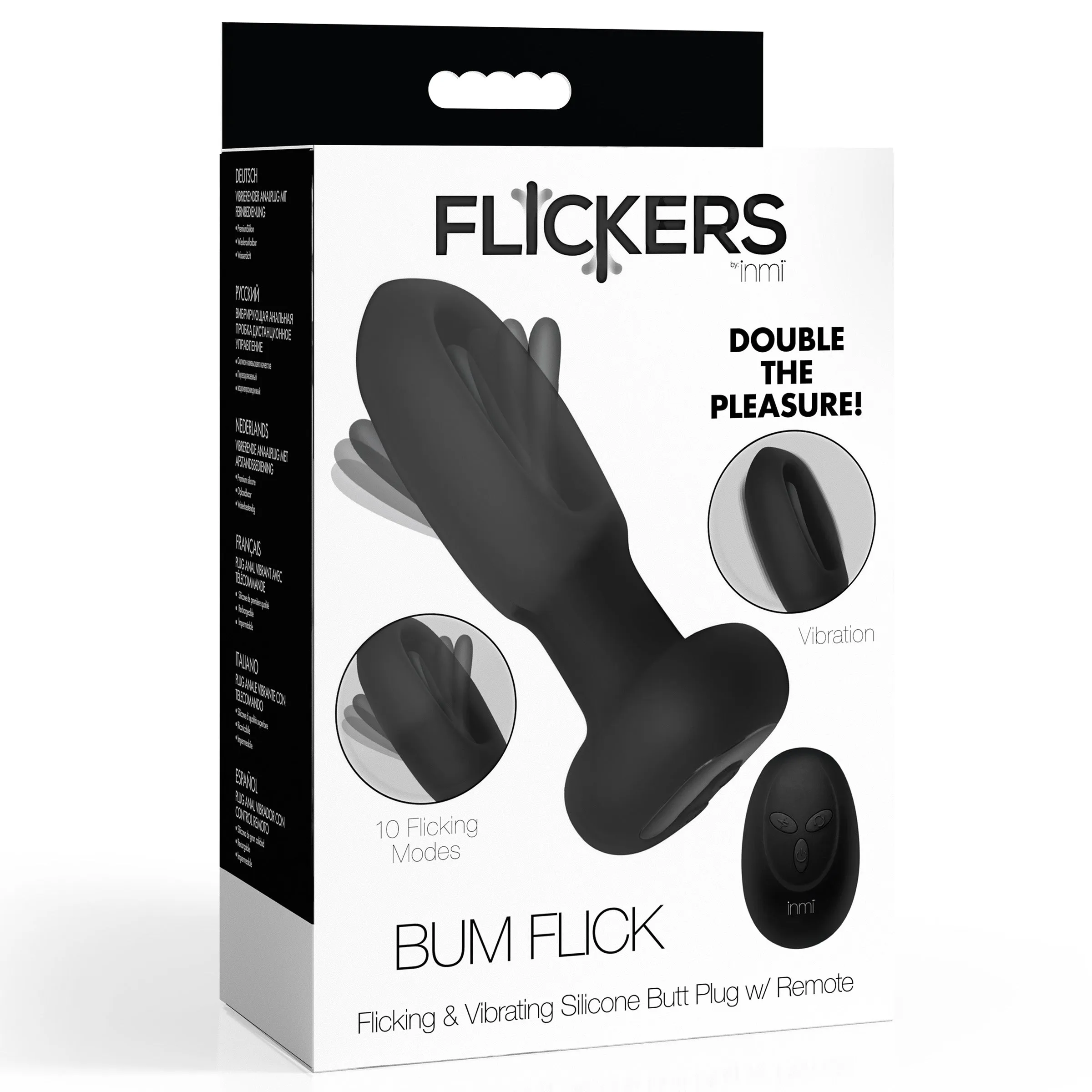 Bum Flick Vibrating And Flicking Butt Plug w/ Remote