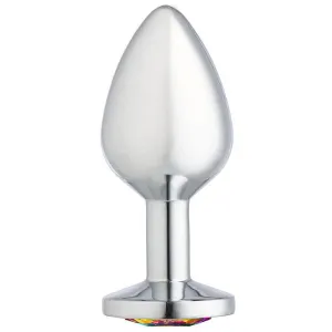 Cloud 9 Novelties Gems Silver Chromed Anal Plug - Medium