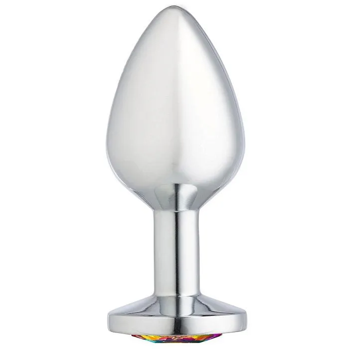 Cloud 9 Novelties Gems Silver Chromed Anal Plug - Medium