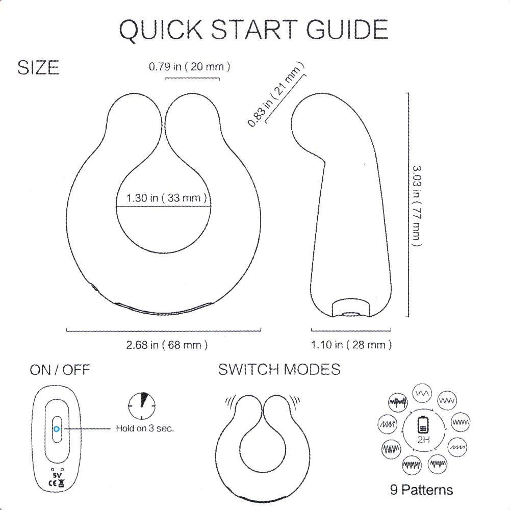 Cock Ring Couple Vibrator for Penis & Clitoral Stimulation