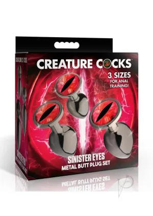 Creature Cock Red Eye Metal Plug 3pc