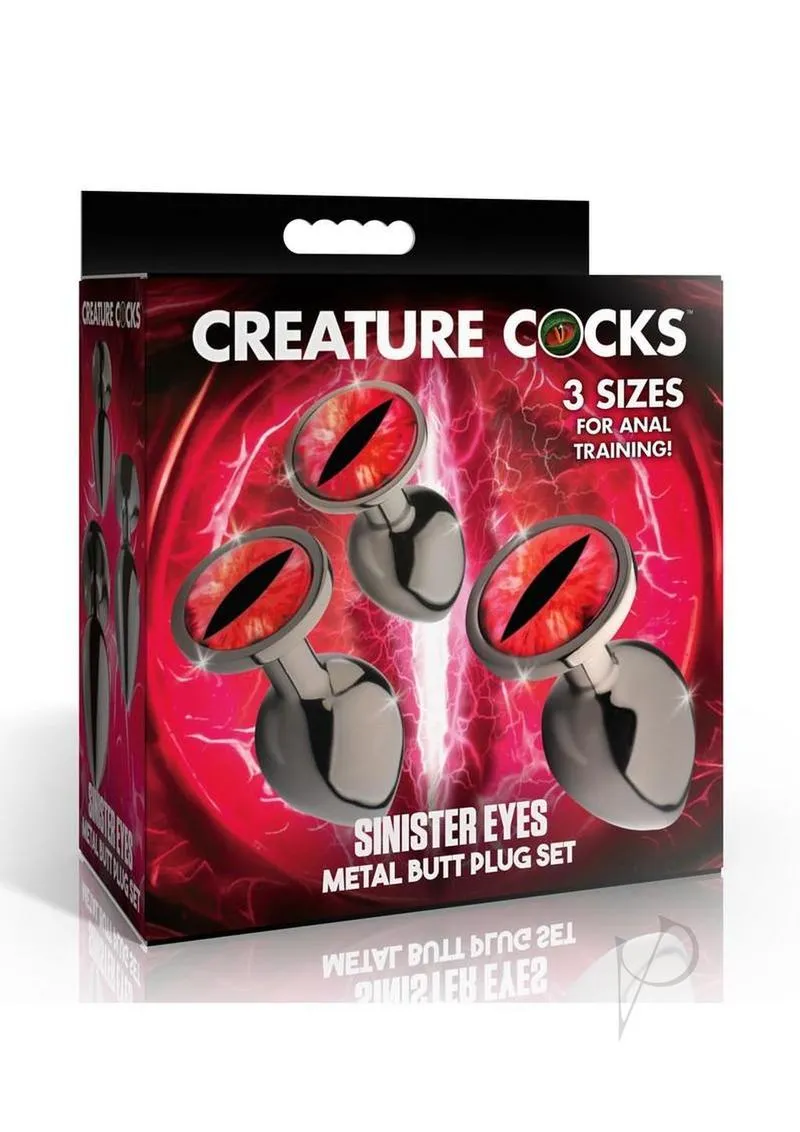 Creature Cock Red Eye Metal Plug 3pc