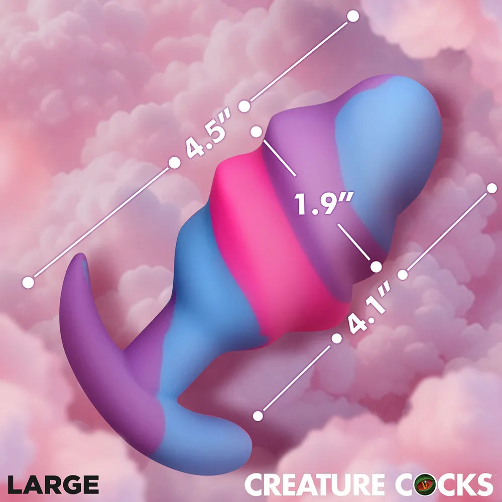 Creature Cocks Unicorn Swirl Silicone Butt Plug L