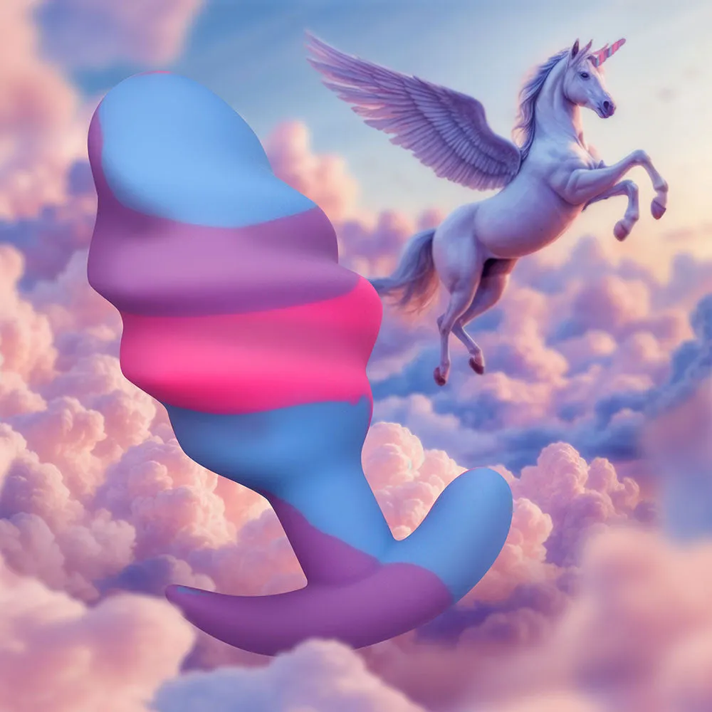 Creature Cocks Unicorn Swirl Silicone Butt Plug L