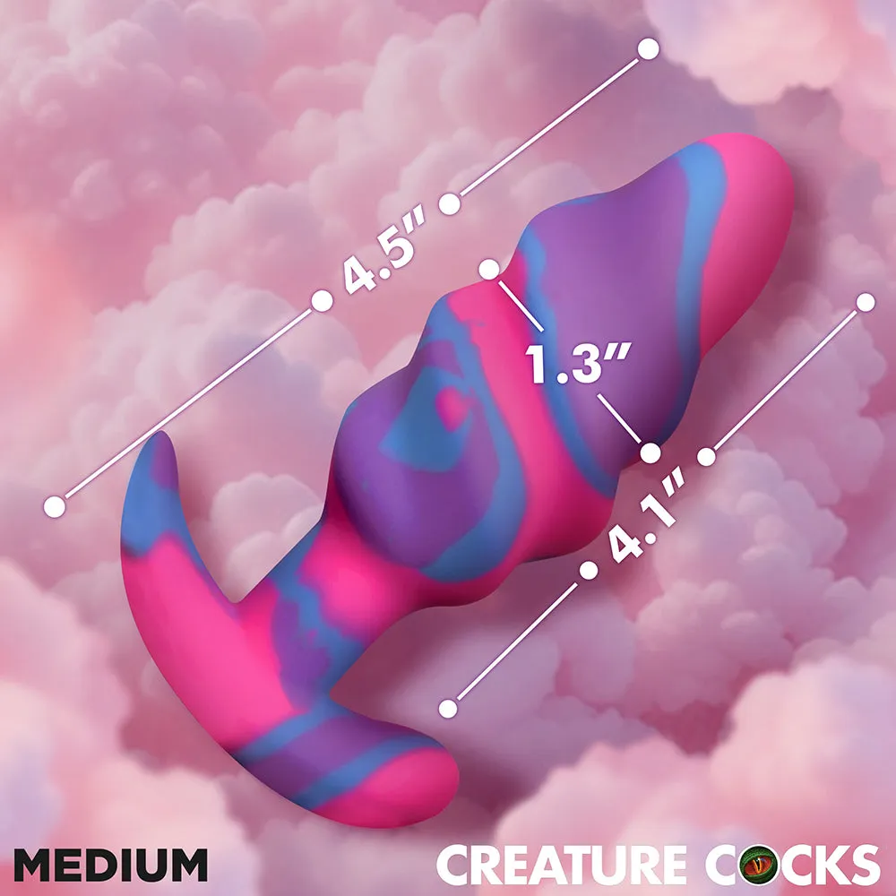 Creature Cocks Unicorn Swirl Silicone Butt Plug M