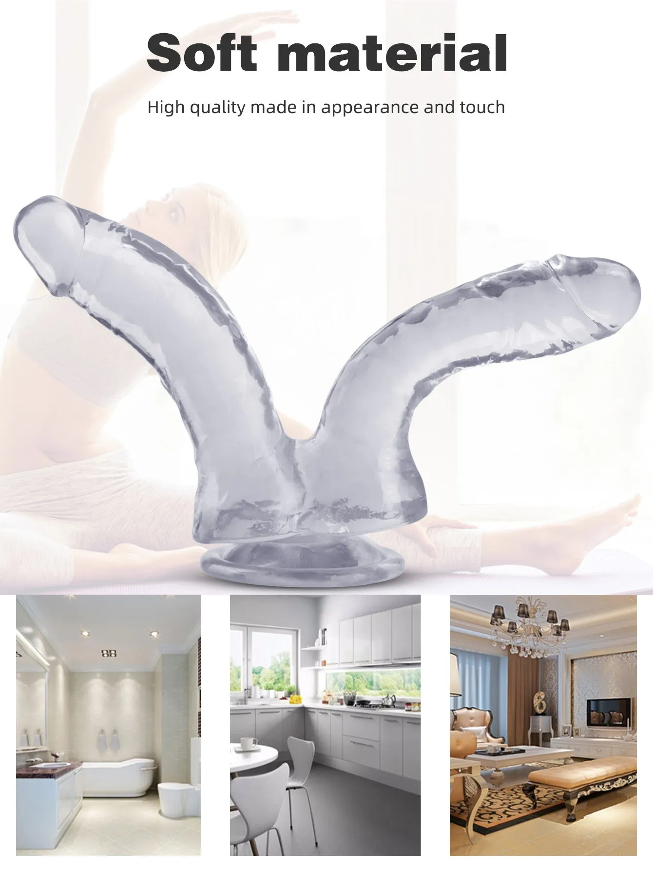 Double Exotic Dilido Suction Cup Butt Plug Women Couple Sex Toys