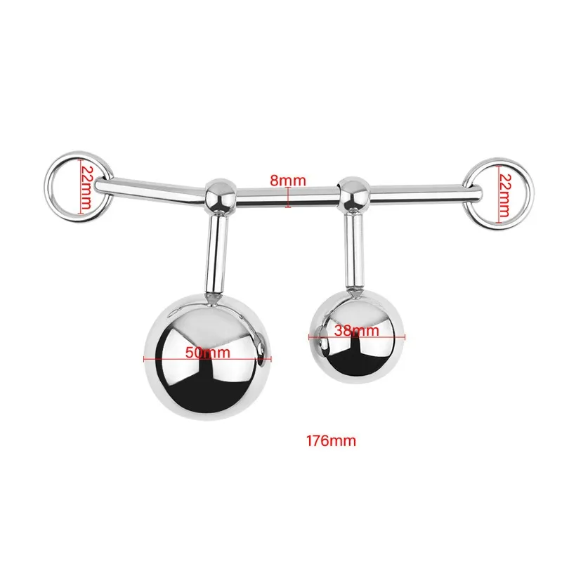 Double G-P Spot Pure Wand Stainless Steel Anal Beads