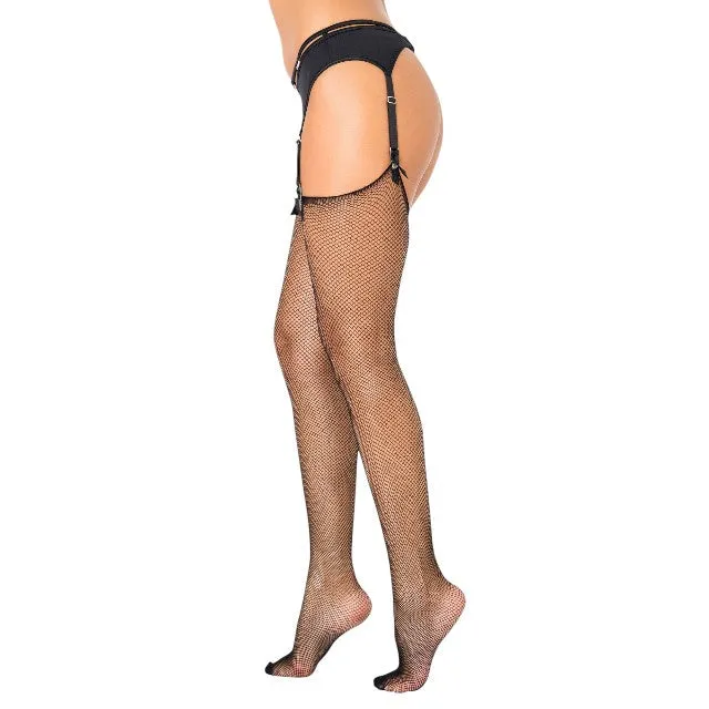 Dresuri din plasă DARING INTIMATES Extravagant Fishnet Stockings. design pentru portjartier. mărime universală. culoare negru. model 75020