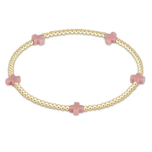 ENewton 2mm Pink Signature Cross Bracelet