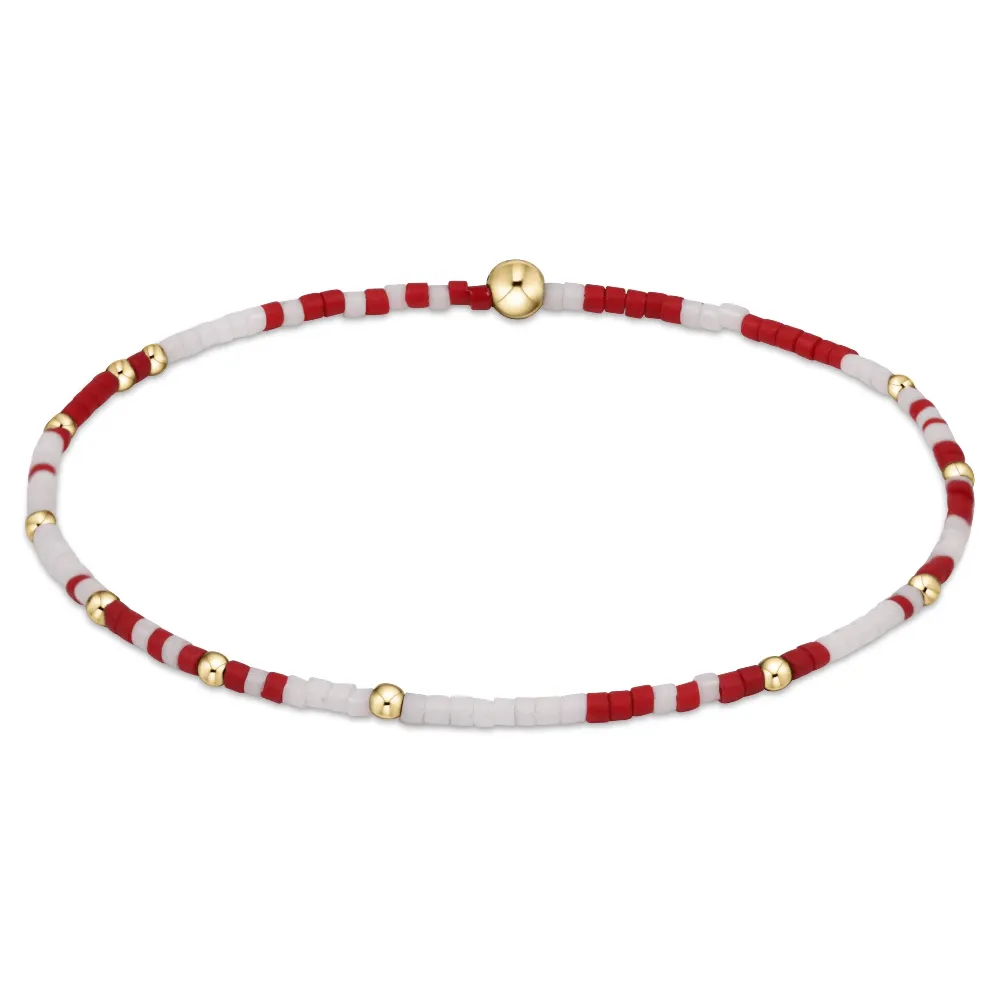 ENewton Gameday Crimson and White Hope Unwritten Bracelet