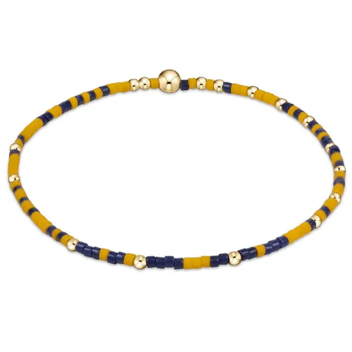 ENewton Gameday Golden Yellow & Matte Navy Hope Unwritten Bracelet