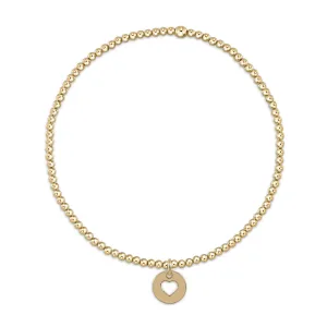 ENewton Love Small Gold Disc 2mm Bracelet