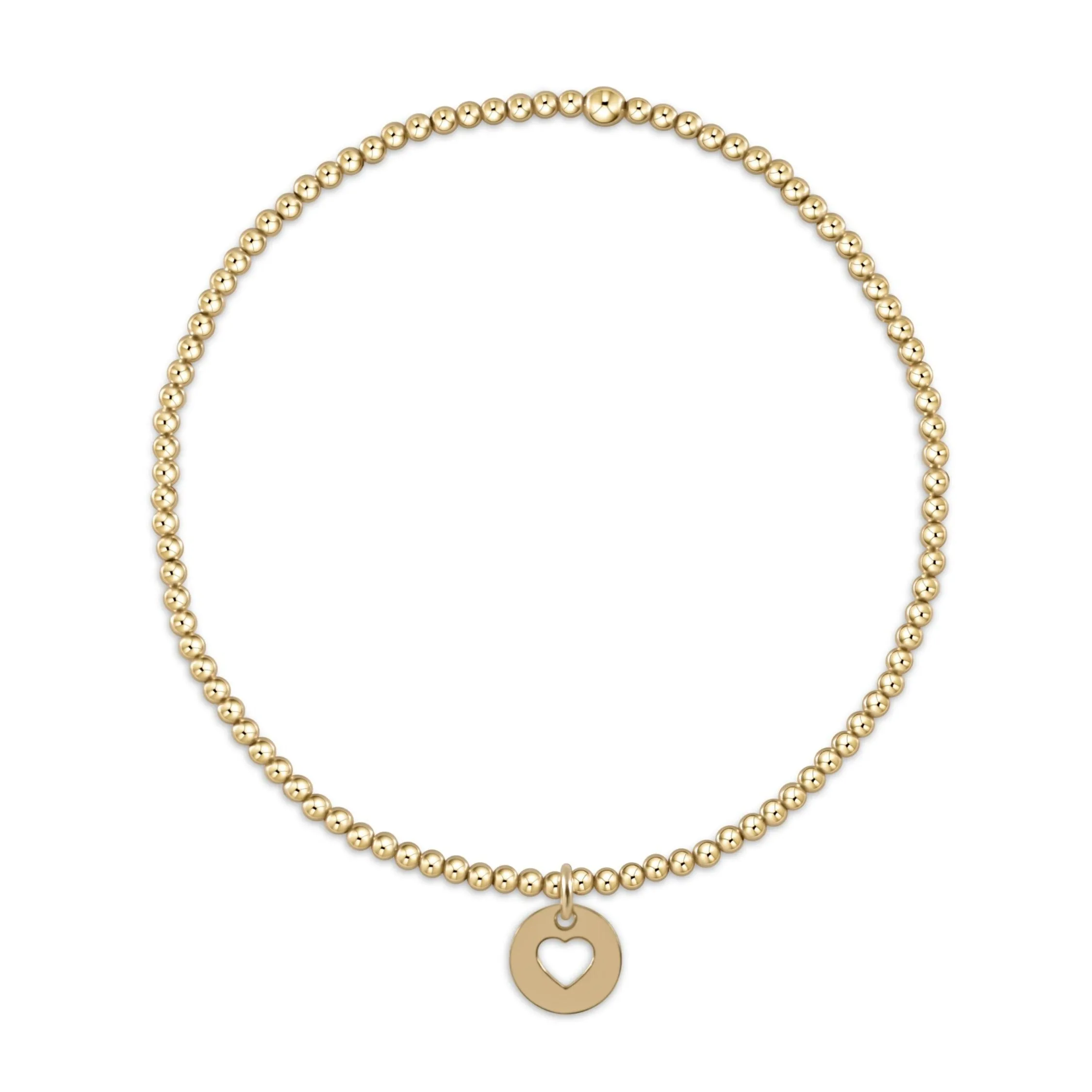 ENewton Love Small Gold Disc 2mm Bracelet