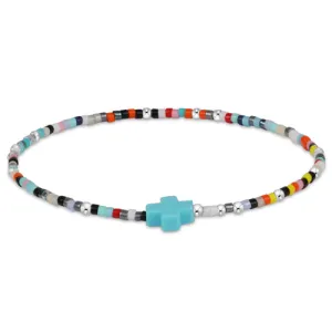 ENewton *Sterling* Hot Mess Signature Cross Hope Unwritten Bracelet