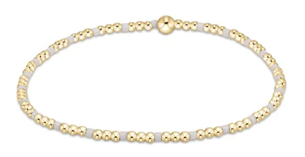 ENewton White 2mm Hope Sincerity Bead Bracelet