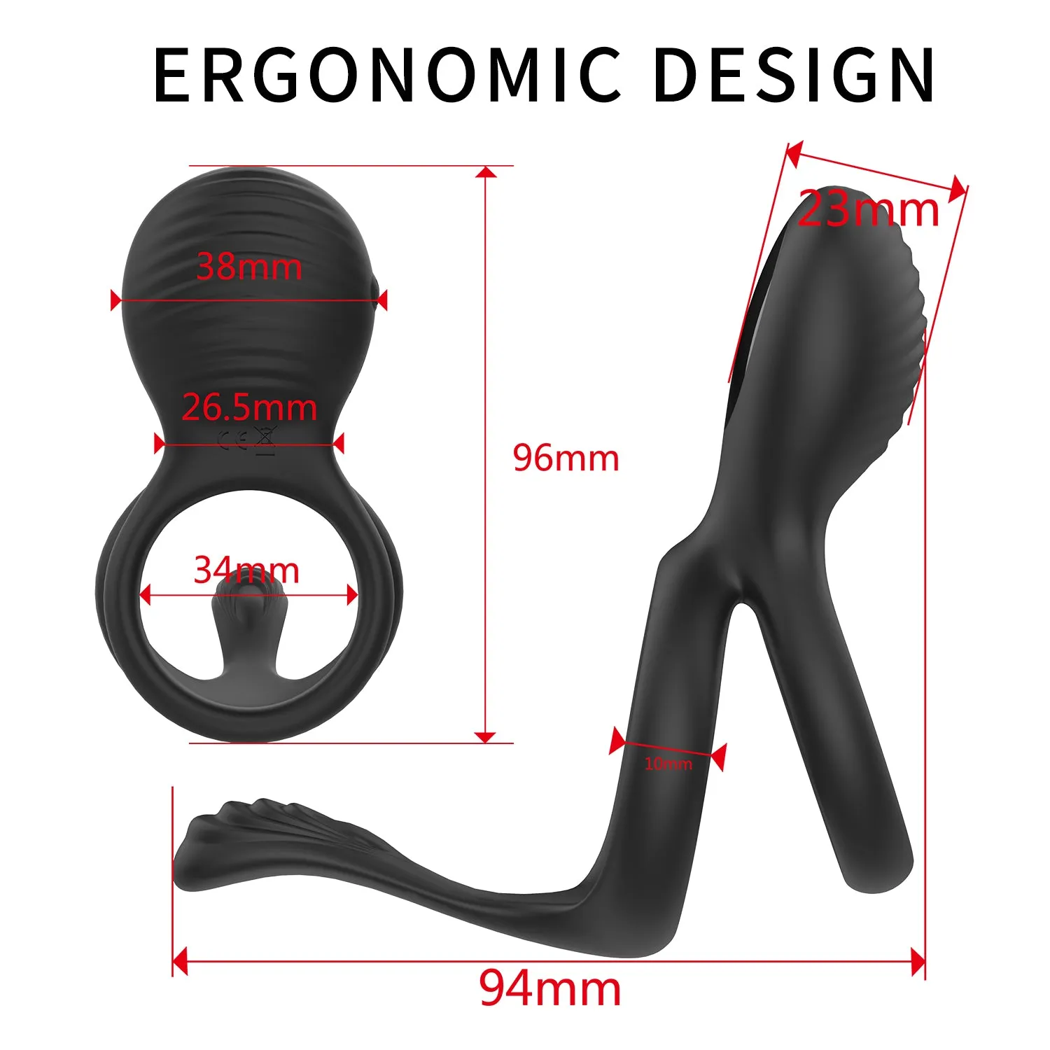 Eros Vibrating Dual Penis Ring | Wireless Remote Control | 7 Strong Vibration Modes | Clitoral Stimulator | Couple