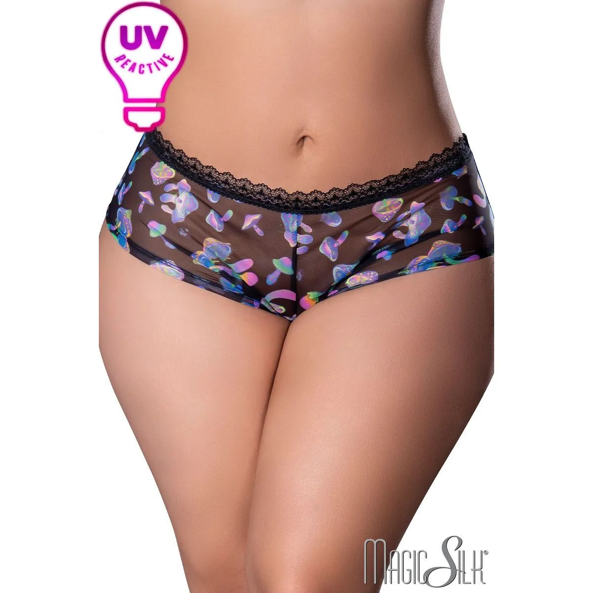 Exposed UV Mushroom Boyshorts by Magic Silk