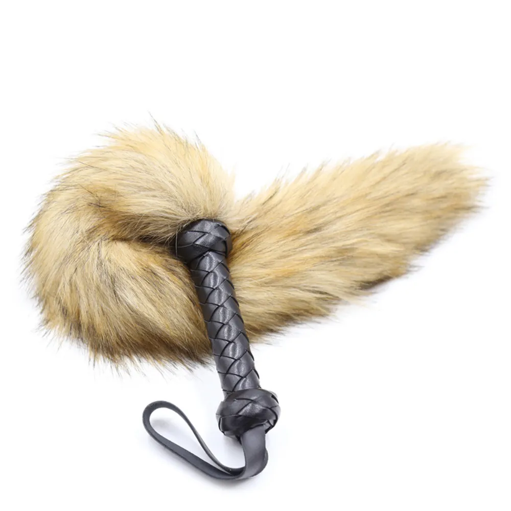 Fur Fox Tail Sensual Flogger Whip 60CM