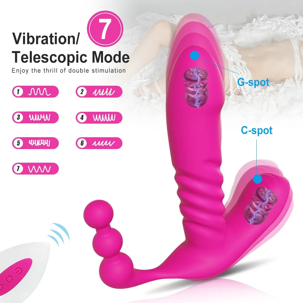 G Spot Wireless Remote Wearable Automatic Thrusting Dildo