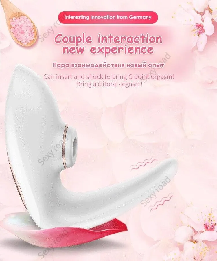 GER Satisfyer Pro4 Couples Sucking Vibrators G Spot Silicone Vibration Dildo