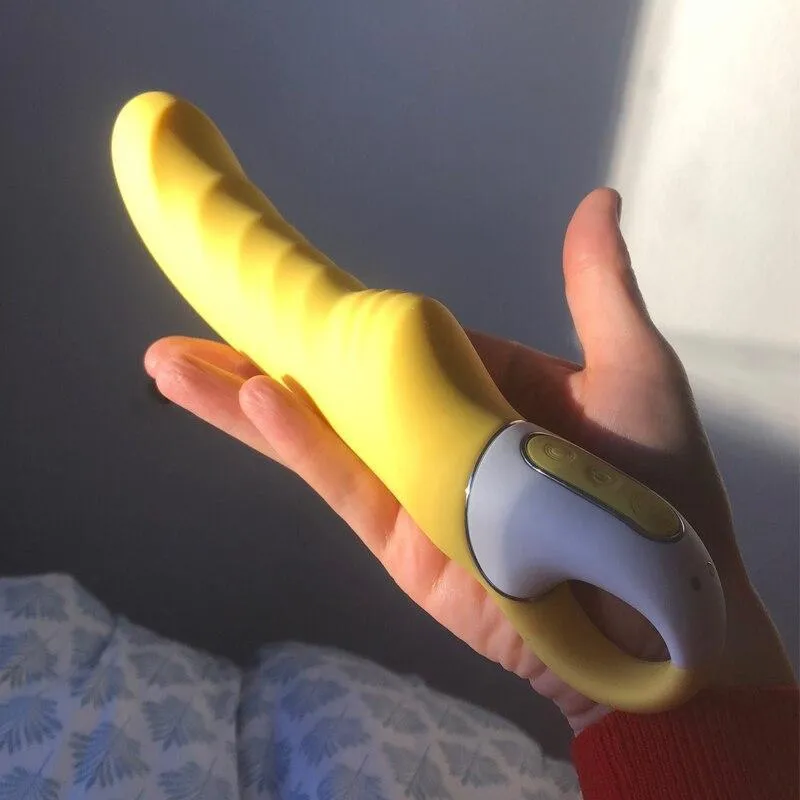 Germany Satisfyer Vibes Yummy Sunshine Silicone Waterproof USB Charging Dildo