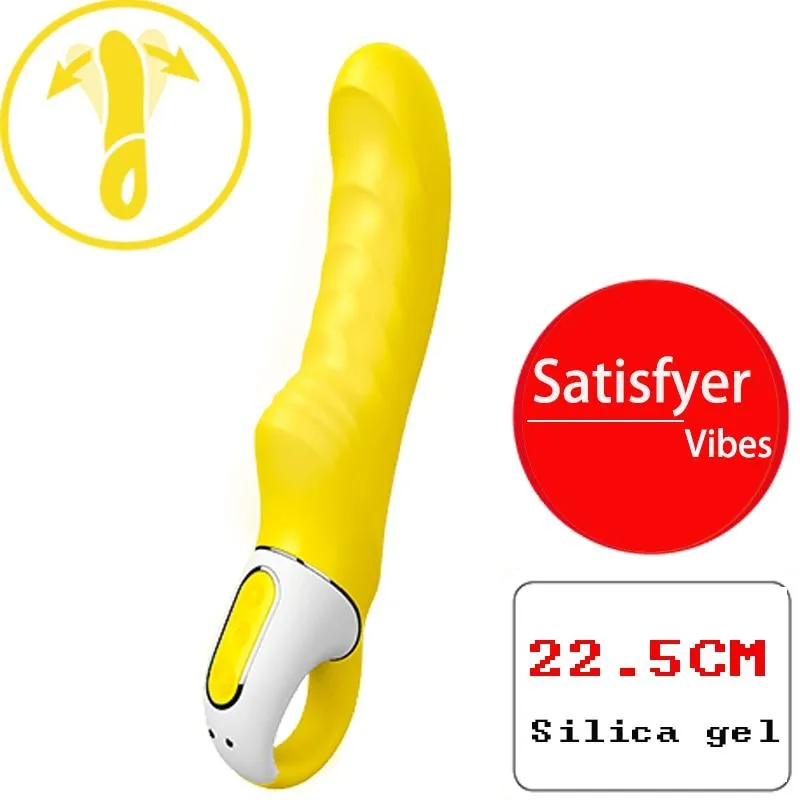 Germany Satisfyer Vibes Yummy Sunshine Silicone Waterproof USB Charging Dildo