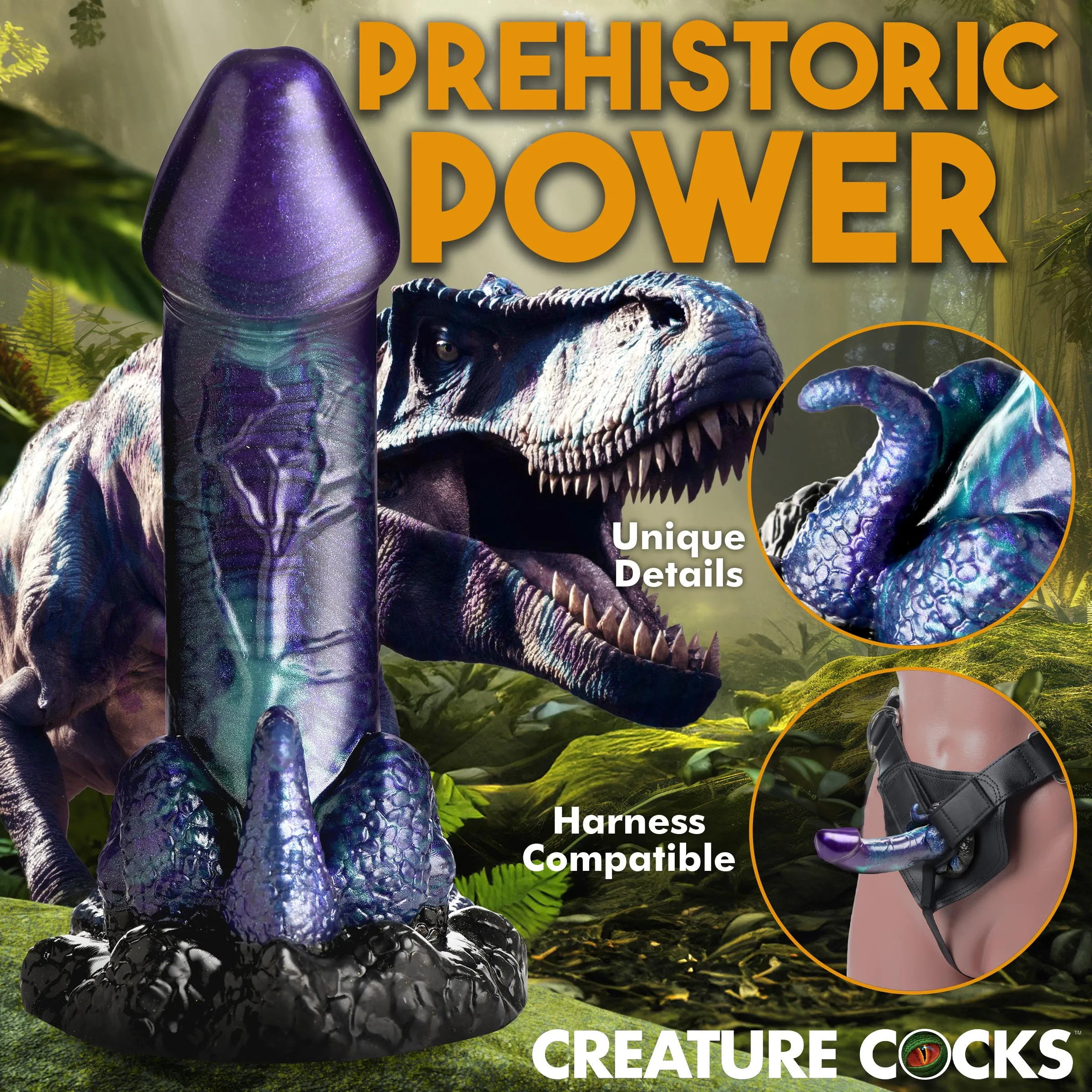 Glittery Dino Dildo