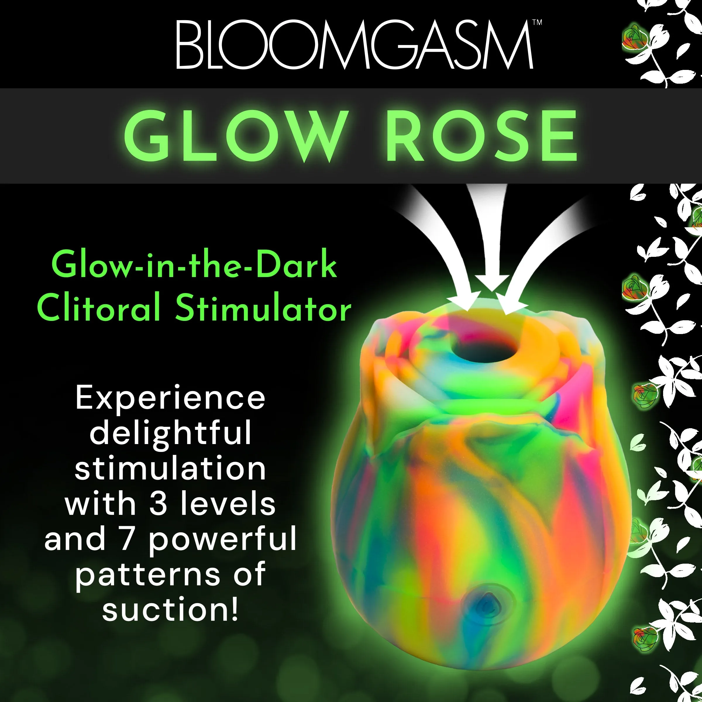 Glow-in-the-dark Rose Clit Stimulator