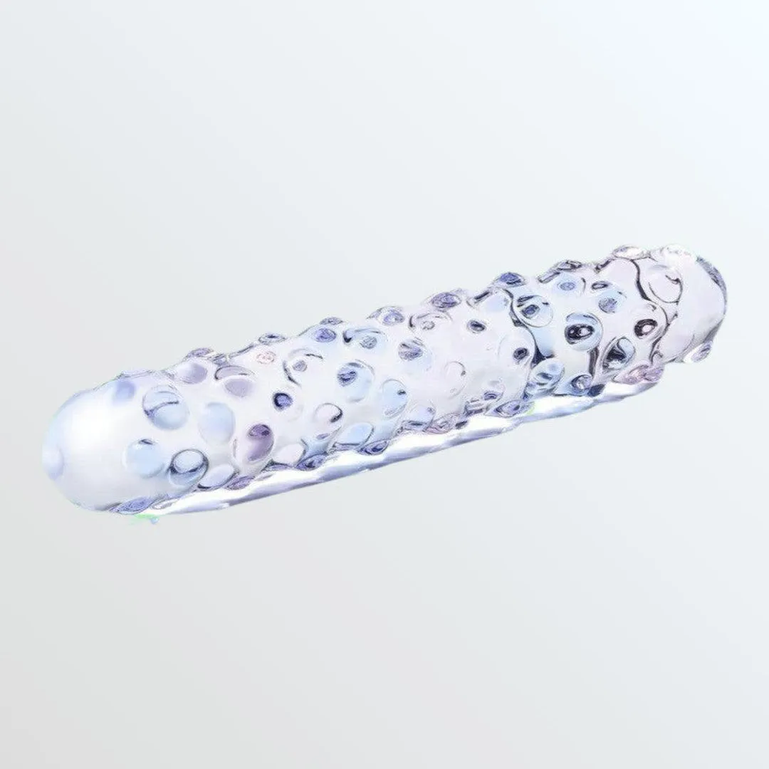 Gläs Purple Rose Nubby 7 Glass Dildo
