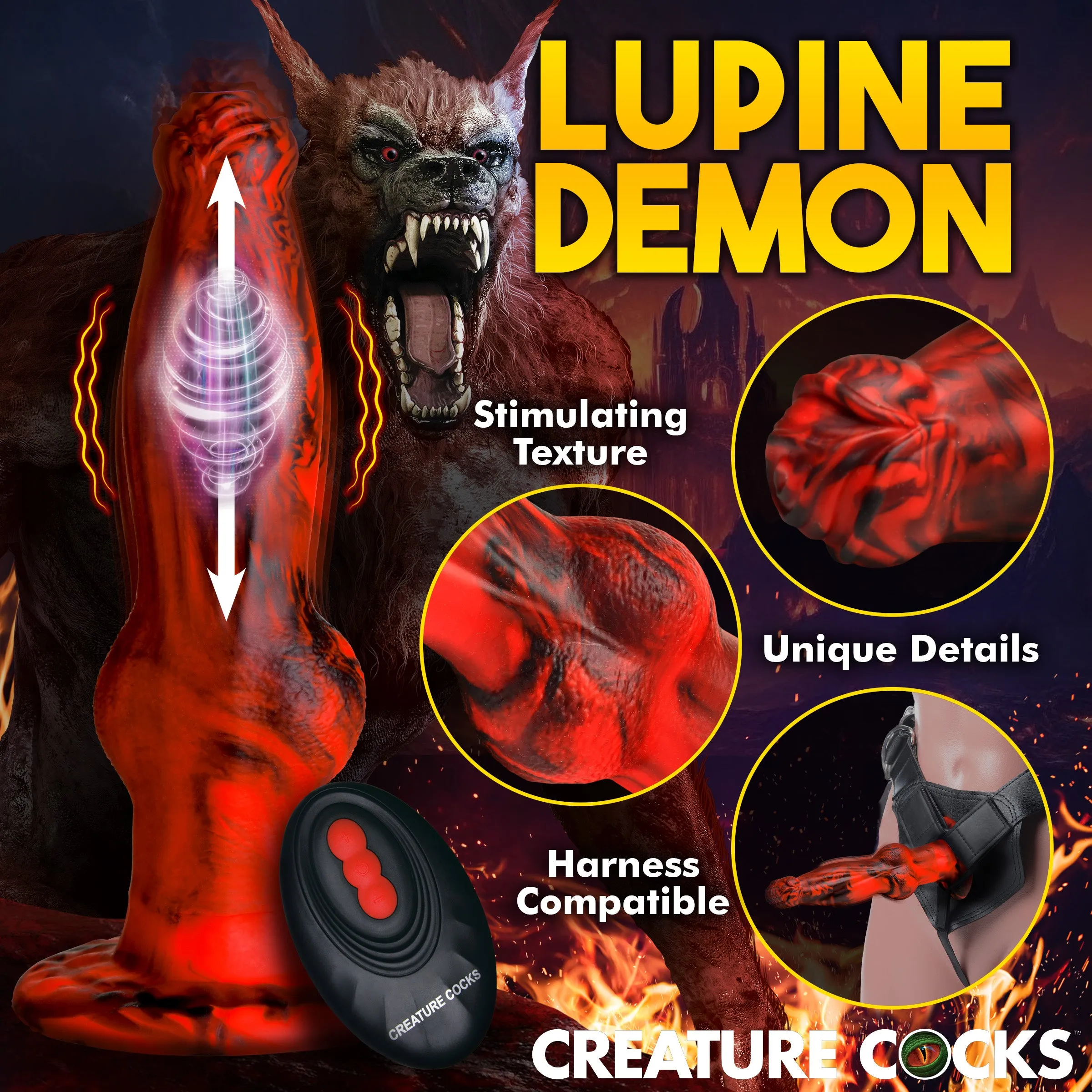 Hell Wolf Thrusting And Vibrating Dildo
