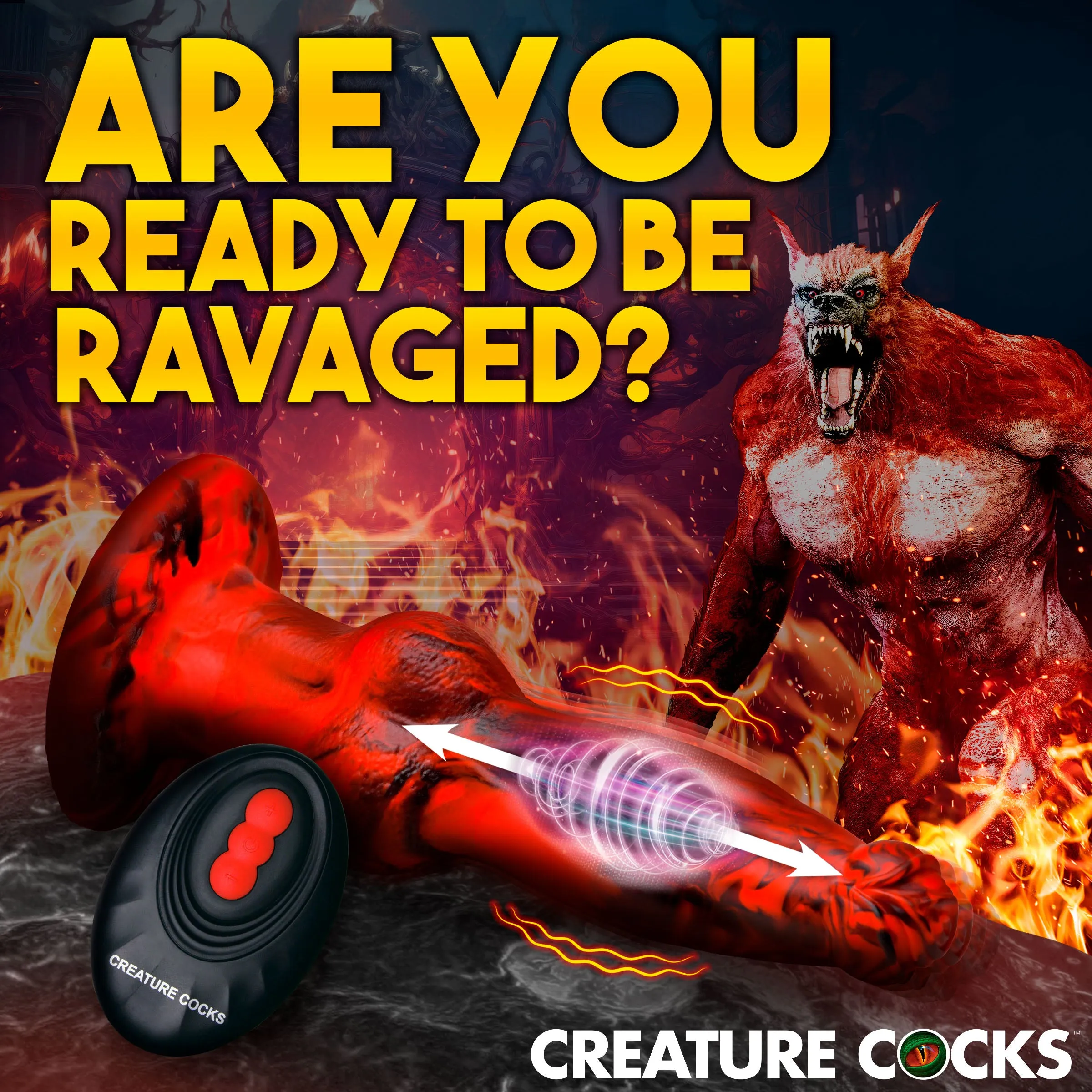 Hell Wolf Thrusting And Vibrating Dildo