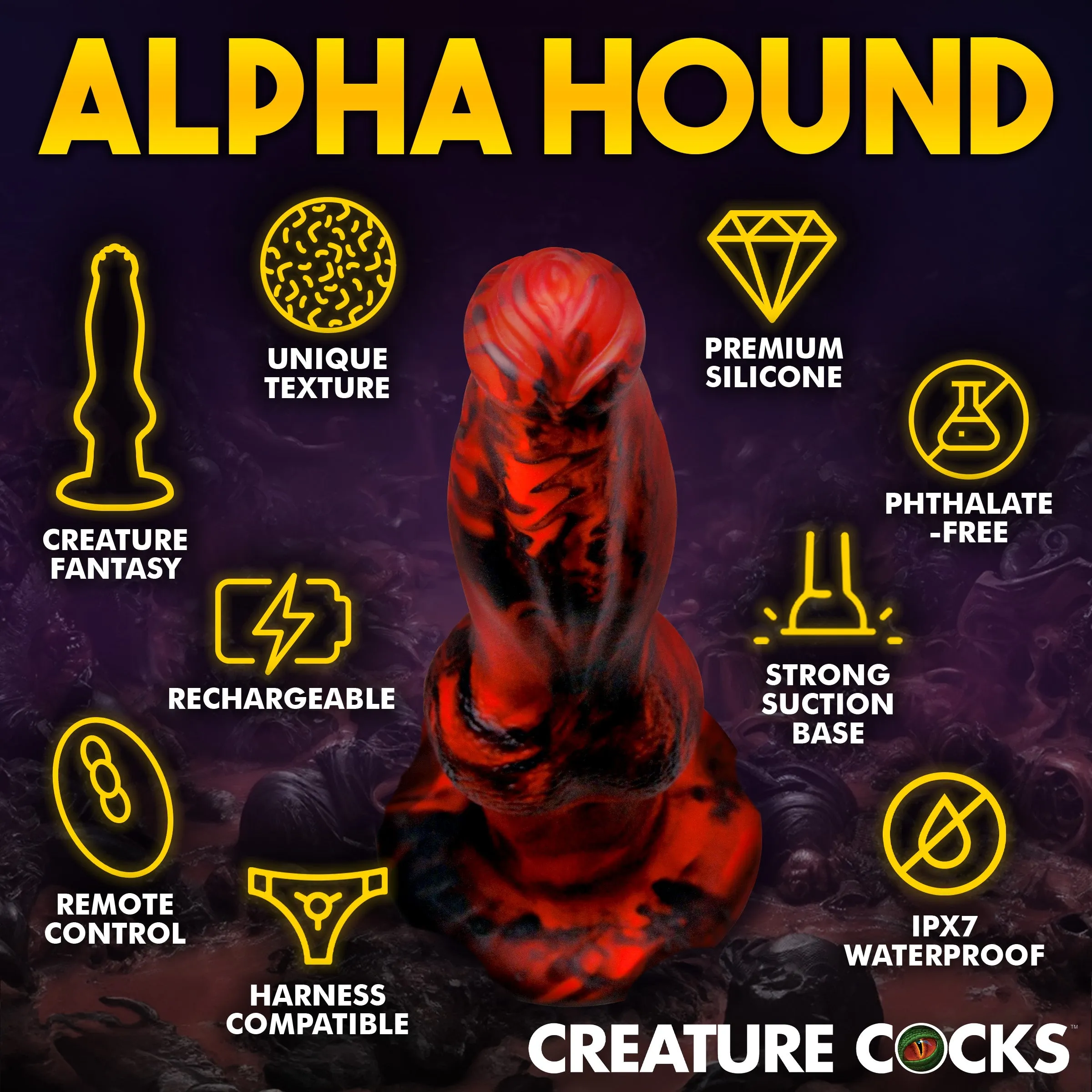 Hell Wolf Thrusting And Vibrating Dildo