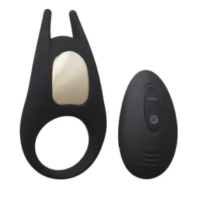Inel vibrator pentru penis INTY TOYS CRAVE. control prin telecomandă. 10 funcții de vibrații ultra-puternice. silențios. negru