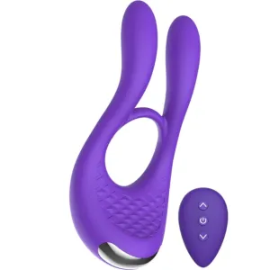 Inel vibrator pentru penis TOYJOY Joy Ride to Paradise. control prin telecomandă. 4 funcții de pulsații. 3 funcții de vibrație. mov