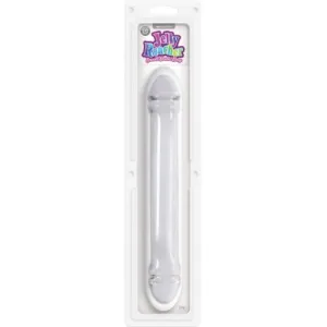 Jelly Rancher Smooth Double Dong Clear 12 Inch