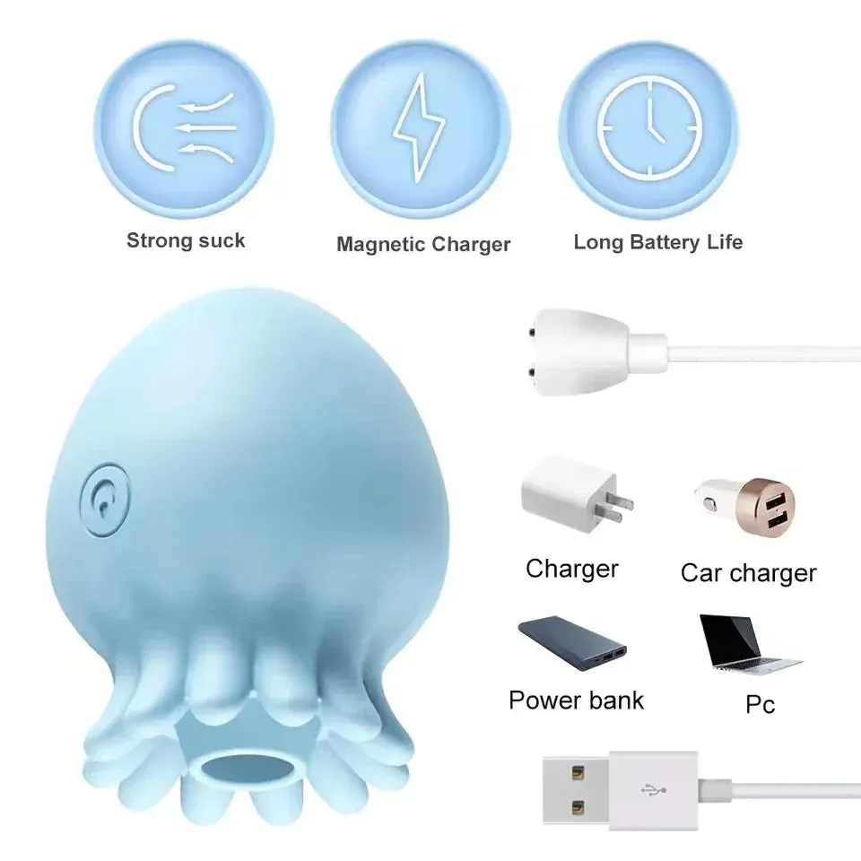 Jellyfish Clit Sucking Stimulator - Nipple Clitoral Vibrator Female Sex Toys